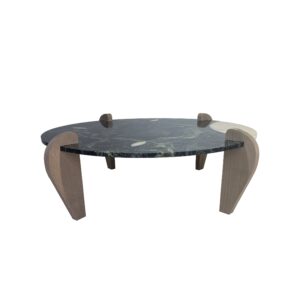 GREEN MARBLE ROUND COFFEE TABLE